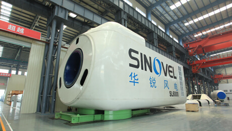 全国最大的自主知识产权的6兆瓦海上风电机舱